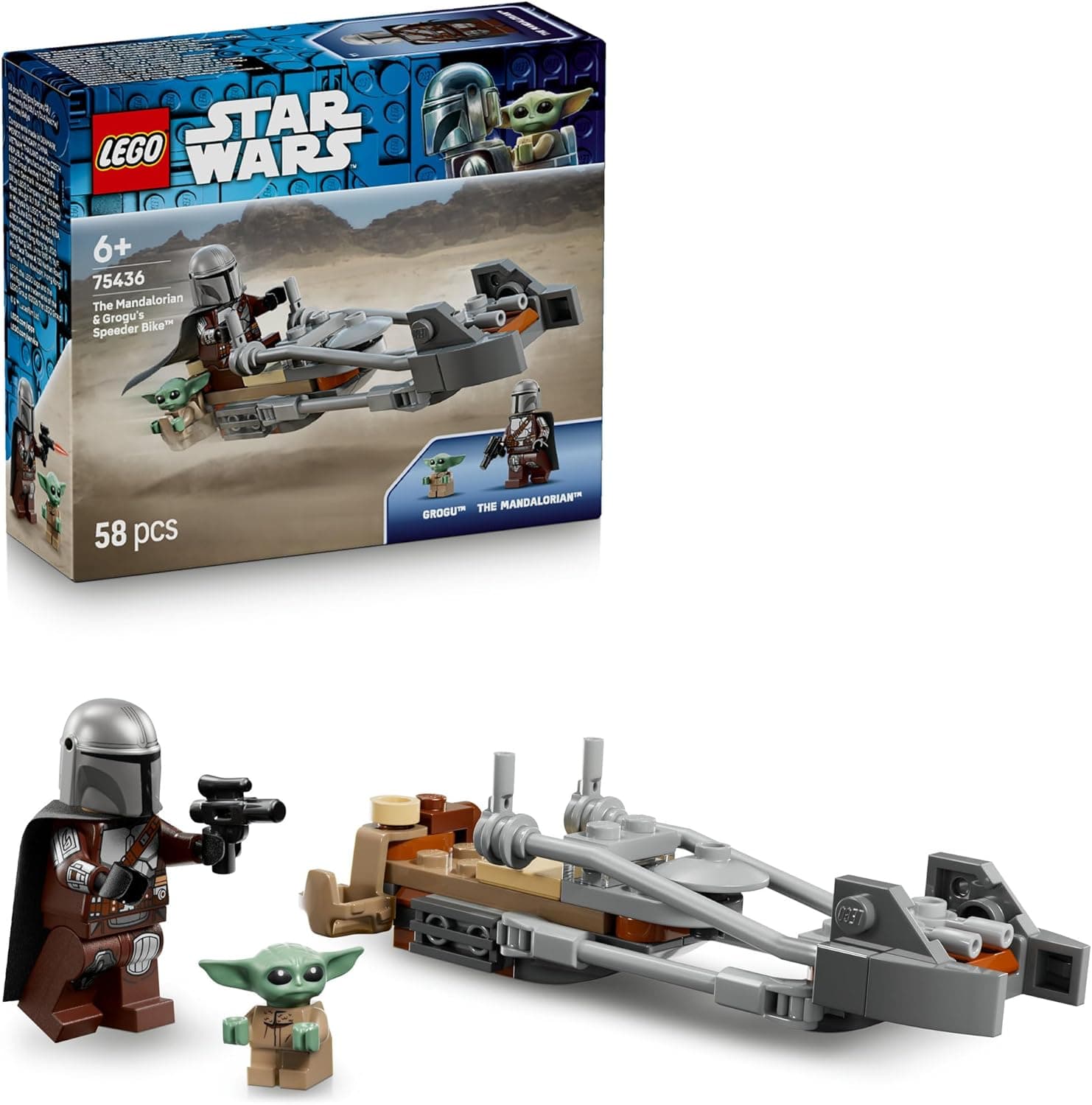 LEGO® Star Wars™ The Mandalorian & Grogu’s Speeder Bike™ 75436
