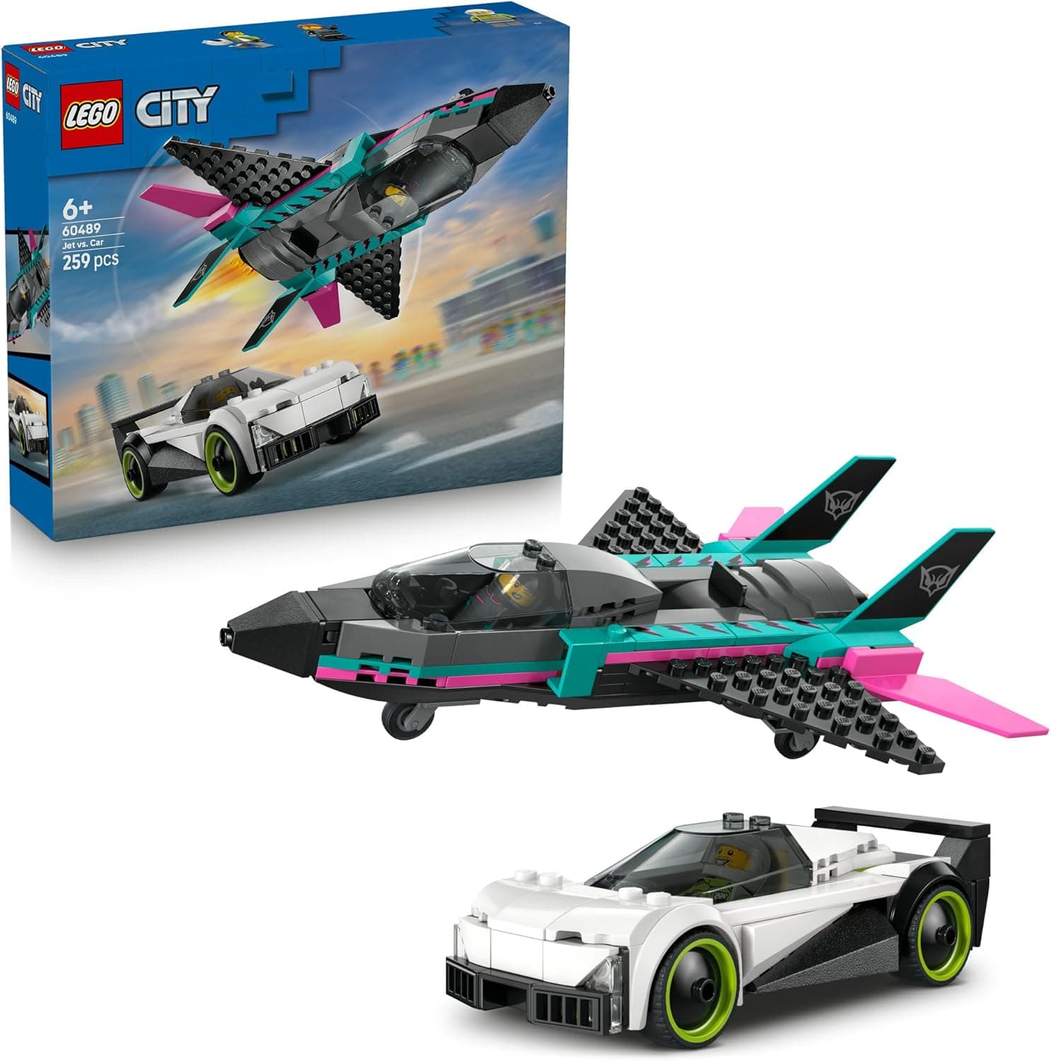 LEGO City Jet vs. Car 60489