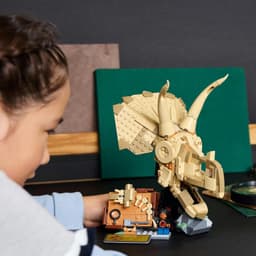 LEGO Jurassic World Dinosaur Fossils: Triceratops Skull Dino Toy for 9+ Year Old Boys & Girls B0DHSDPD93
