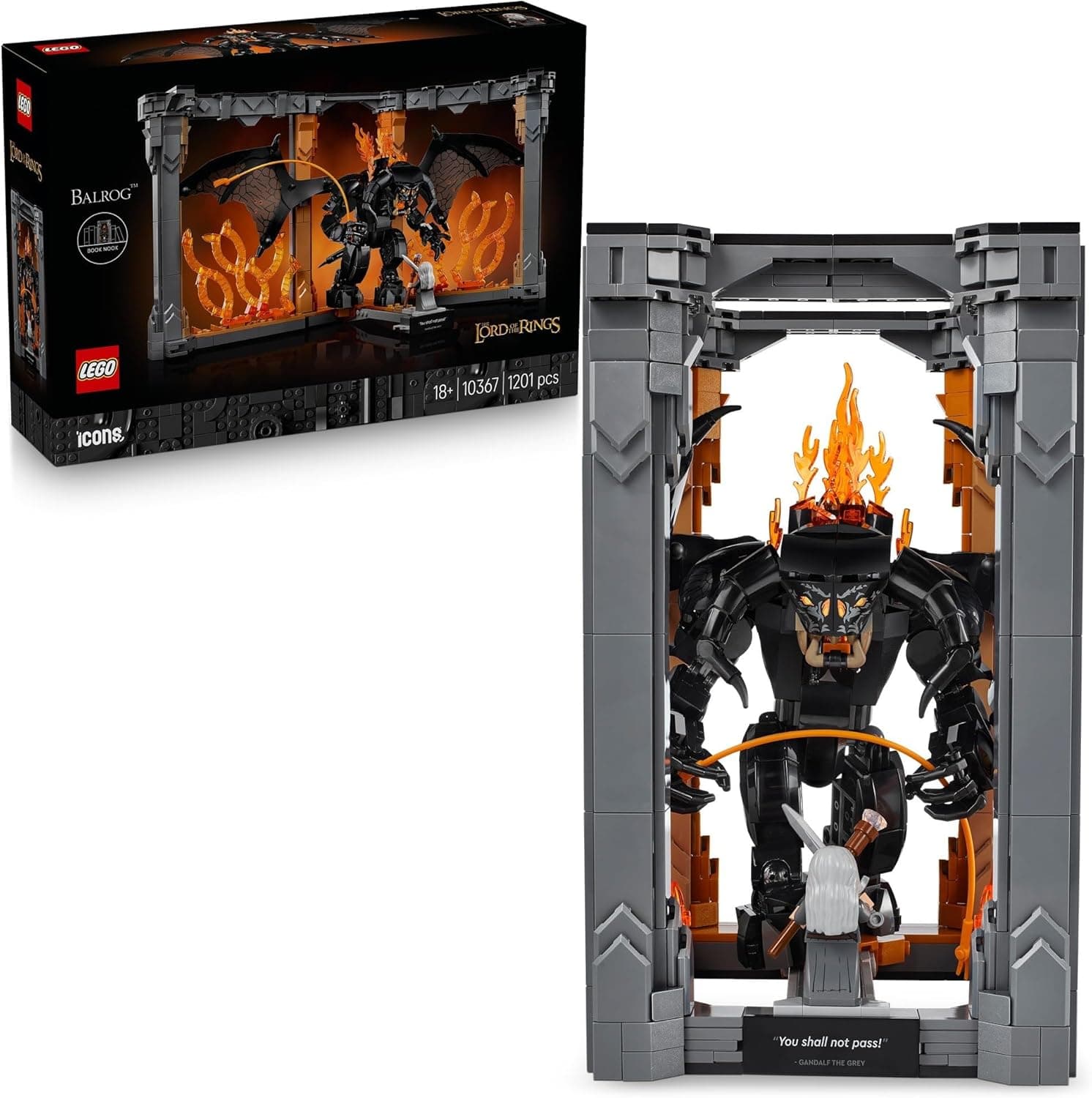 LEGO® Icons The Lord of the Rings: Balrog™ Book Nook 10367