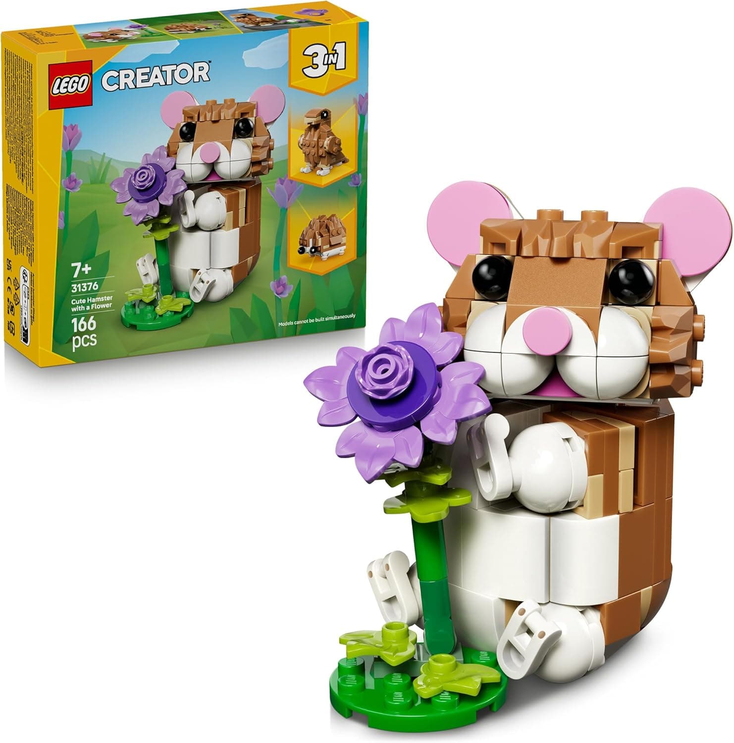 LEGO® Creator 3 in 1 Cute Hamster with a Flower 31376