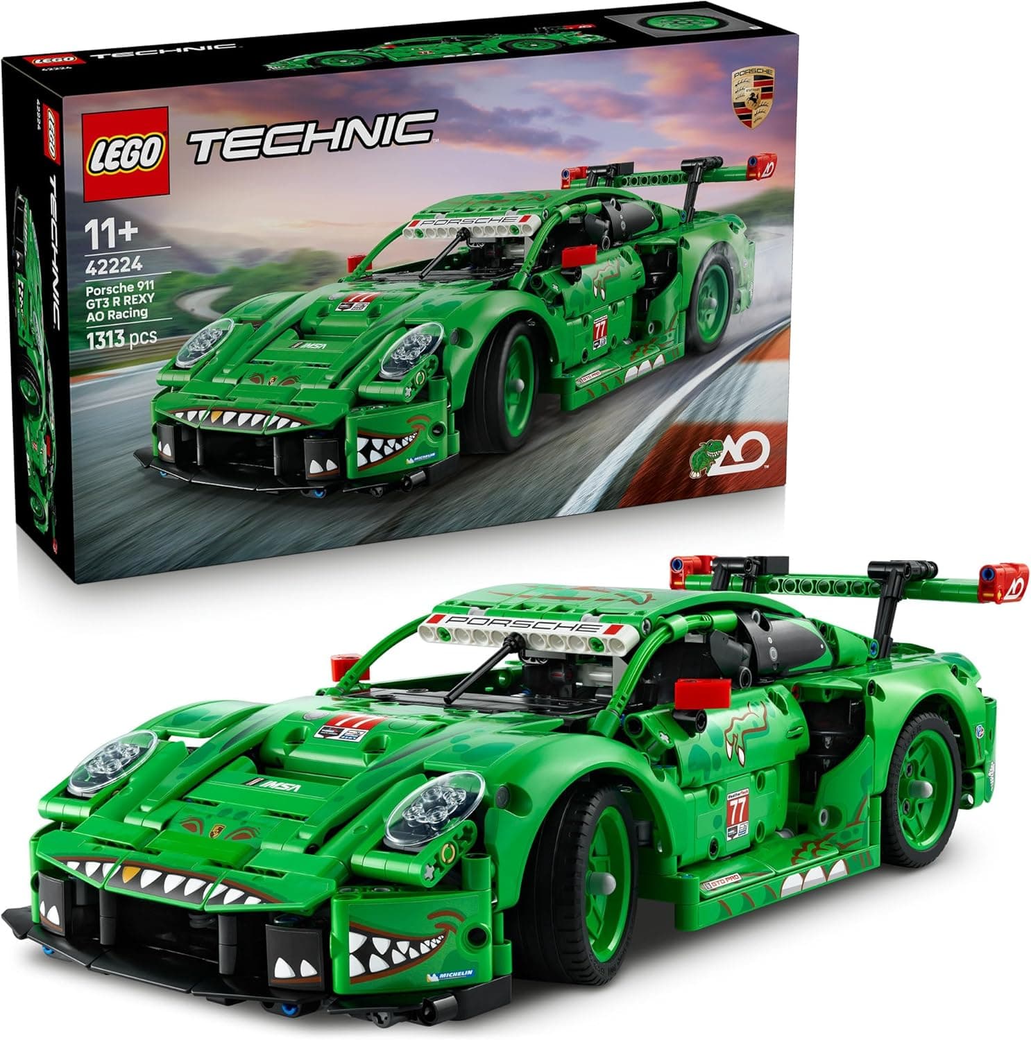 LEGO® Technic Porsche 911 GT3 R Rexy AO Racing Car 42224