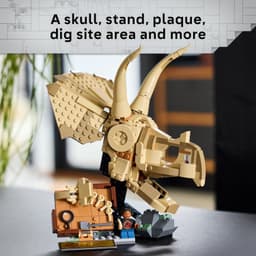 LEGO Jurassic World Dinosaur Fossils: Triceratops Skull Dino Toy for 9+ Year Old Boys & Girls B0DHSDPD93