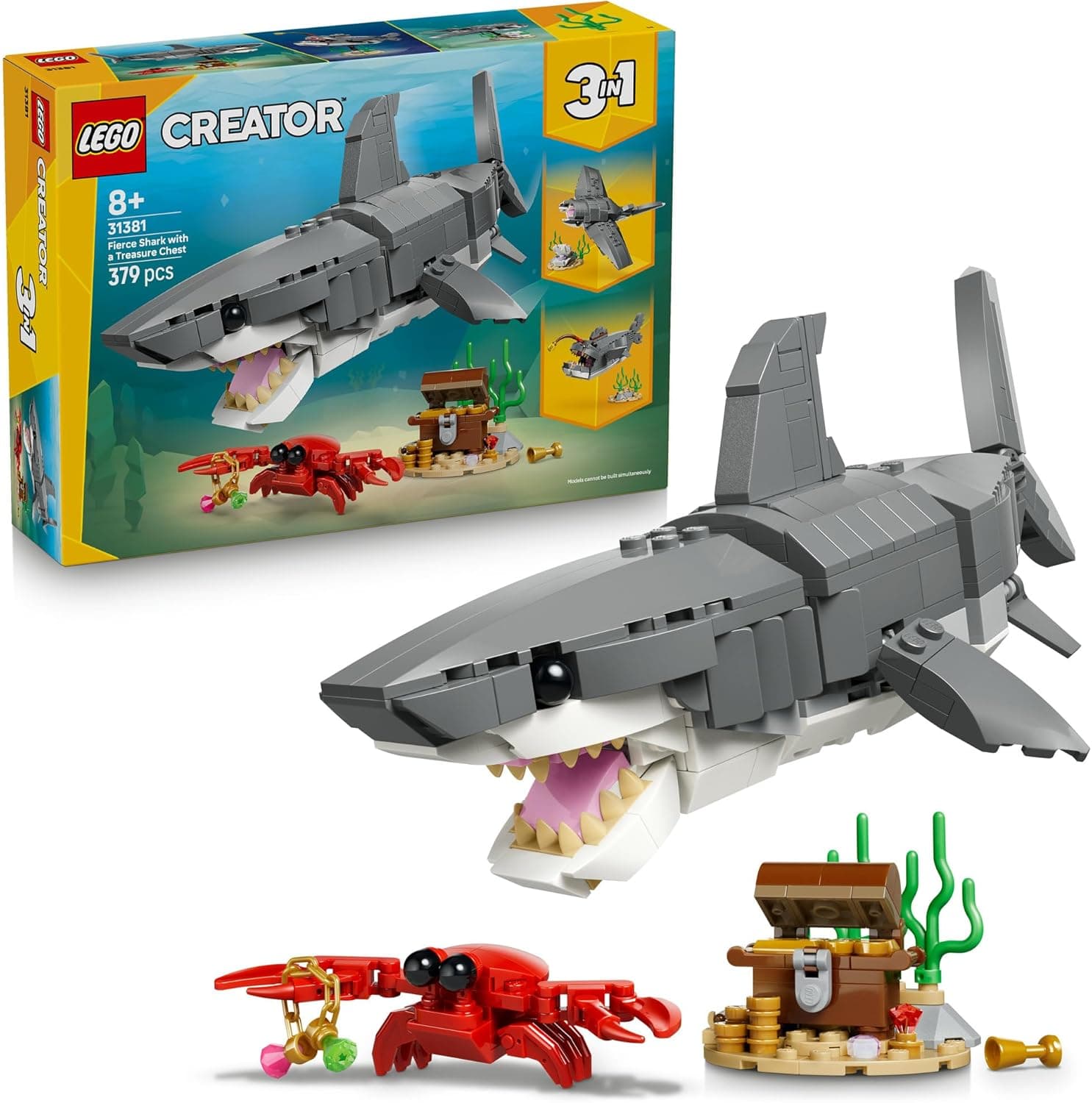 LEGO® Creator 3 in 1 Fierce Shark with a Treasure Chest 31381