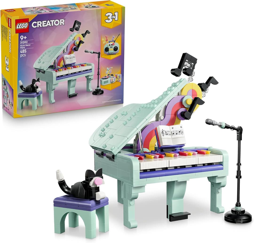 LEGO® Creator 3 in 1 Music Decor Piano with Cat 31392