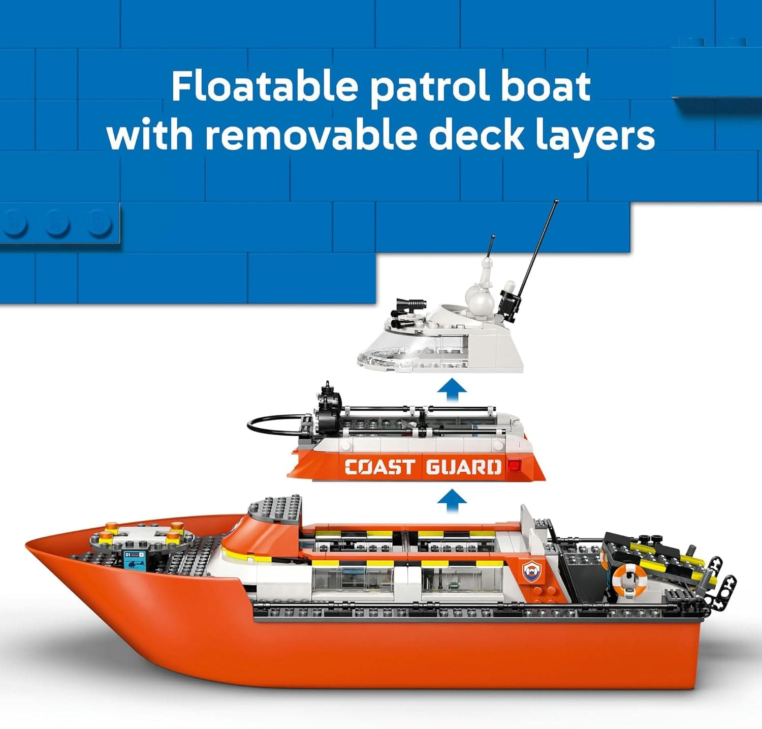 LEGO® City Coast Guard Rescue Boat & Helicopter 60504