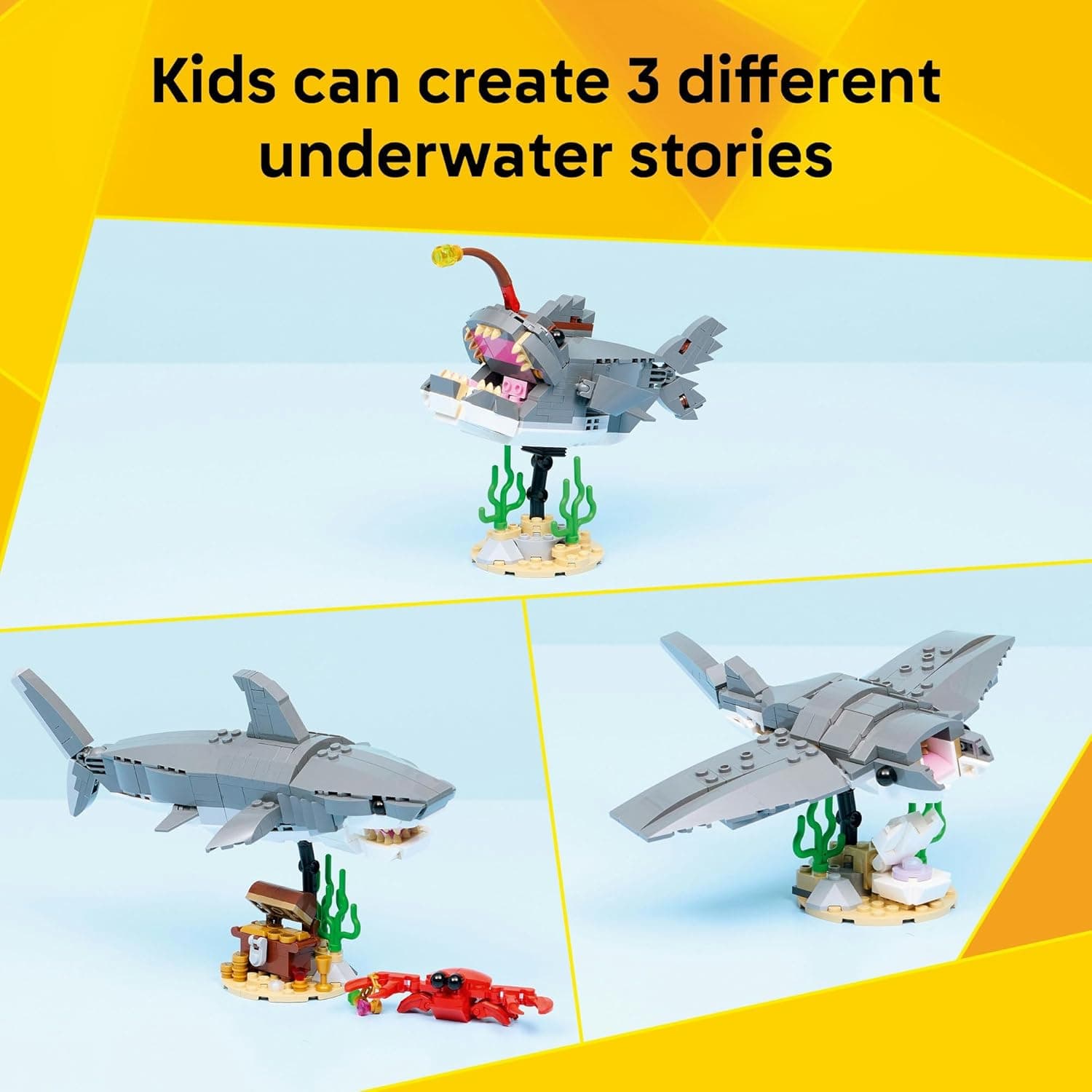 LEGO® Creator 3 in 1 Fierce Shark with a Treasure Chest 31381