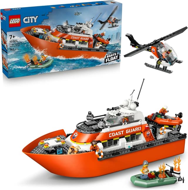 LEGO® City Coast Guard Rescue Boat & Helicopter 60504