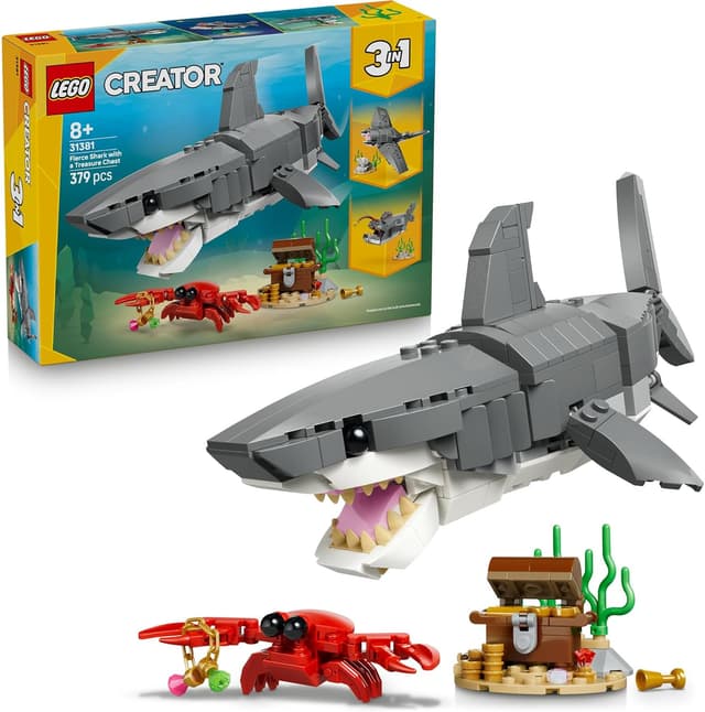 LEGO® Creator 3 in 1 Fierce Shark with a Treasure Chest 31381